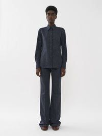 Chemise classique en laine - Dusky Blue
