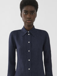 Chemise classique en lin - True Indigo