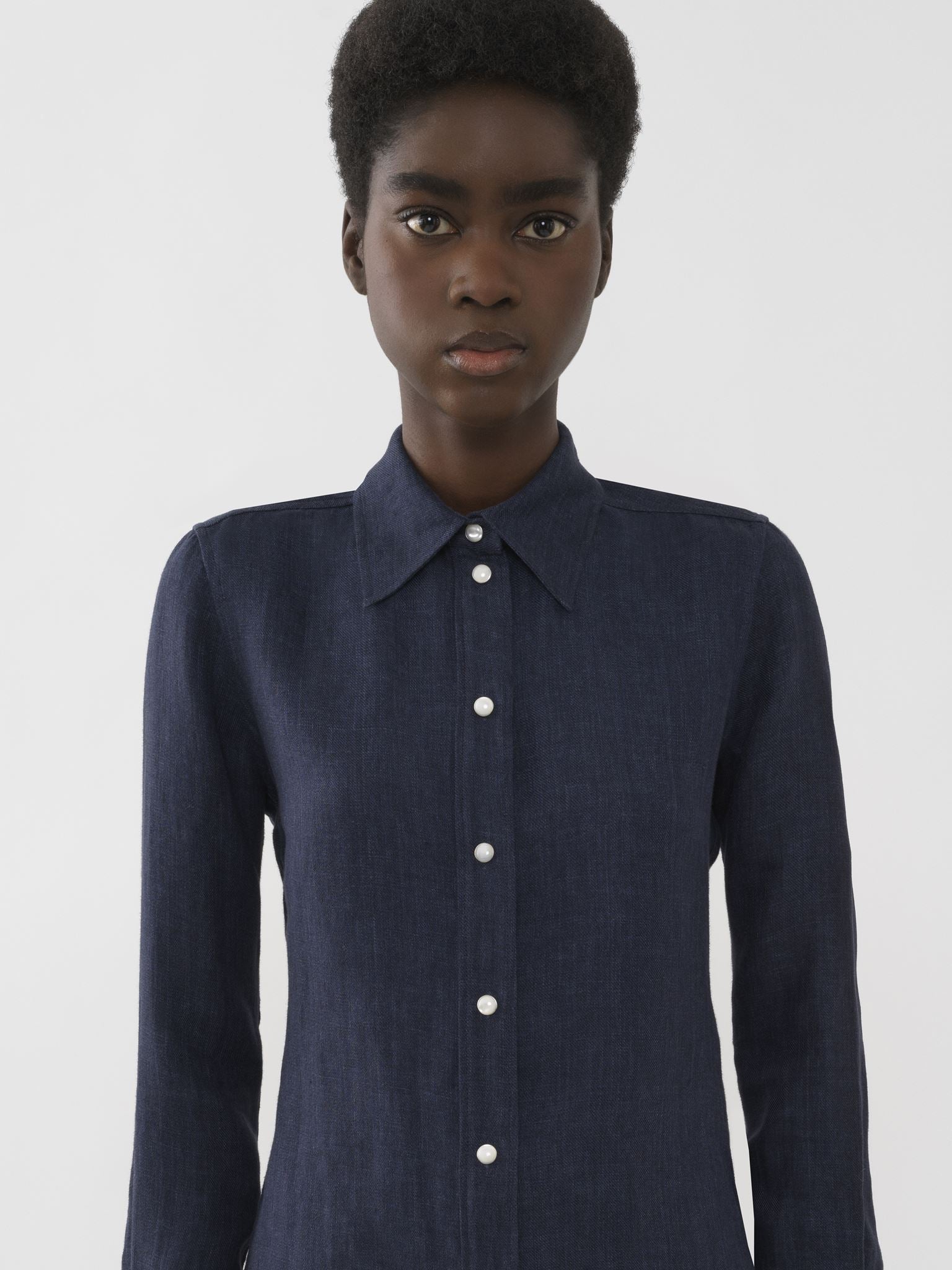 Chemise classique en lin - True Indigo