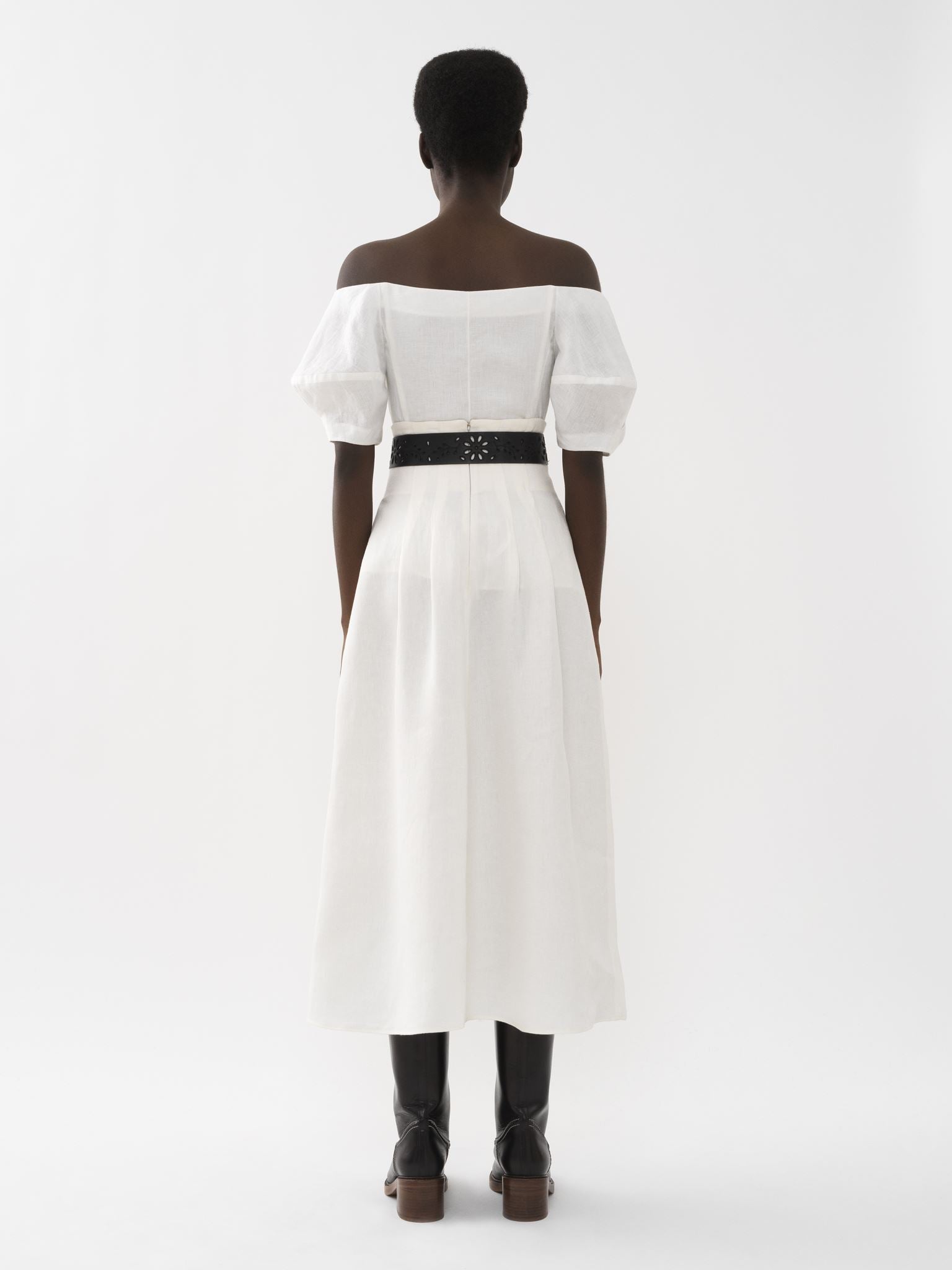 Top corset épaules nues en lin - Iconic Milk