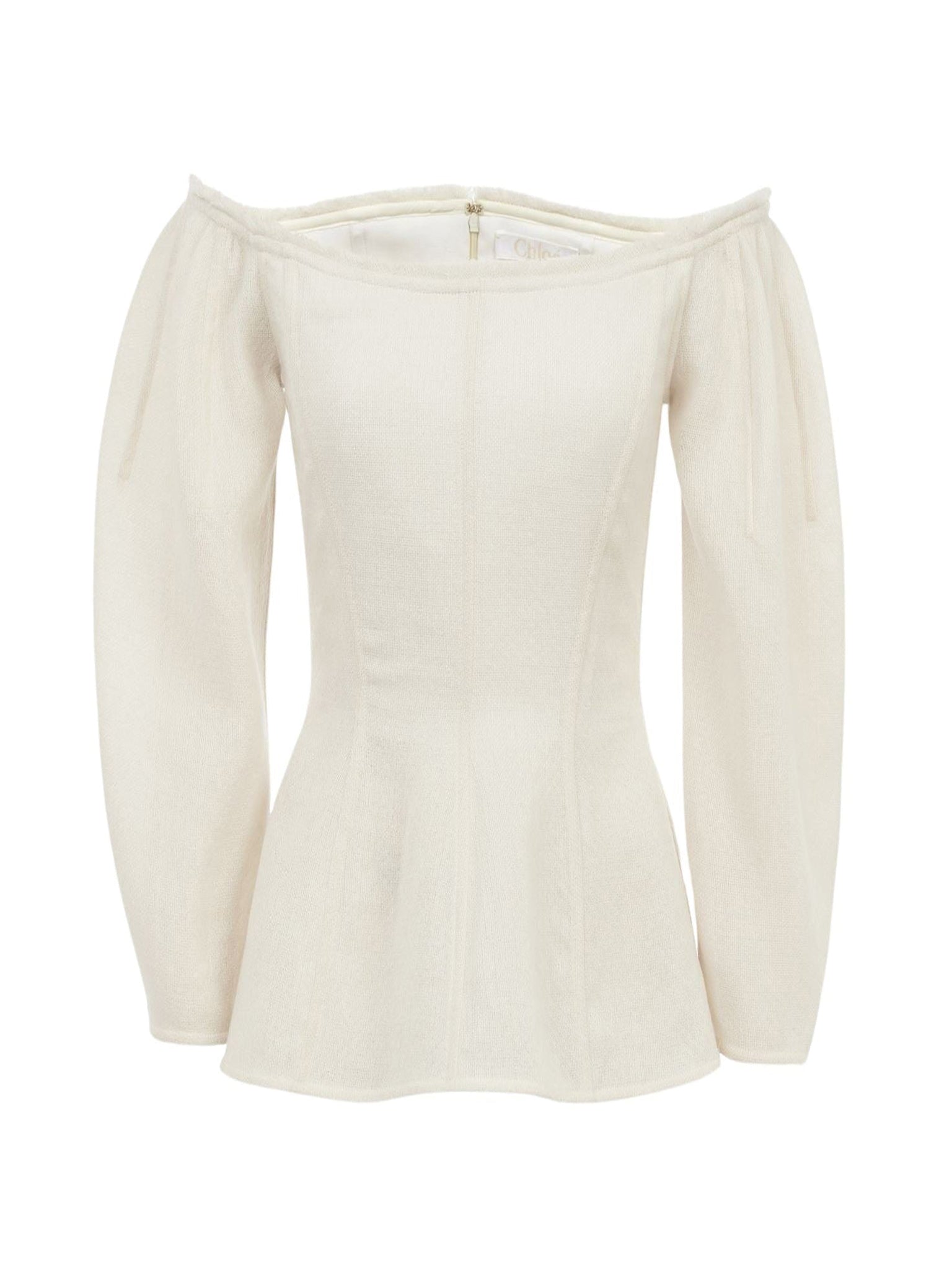 Top corset épaules nues en laine - Iconic Milk