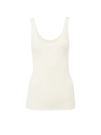 Débardeur cotelé en laine - Lovely White