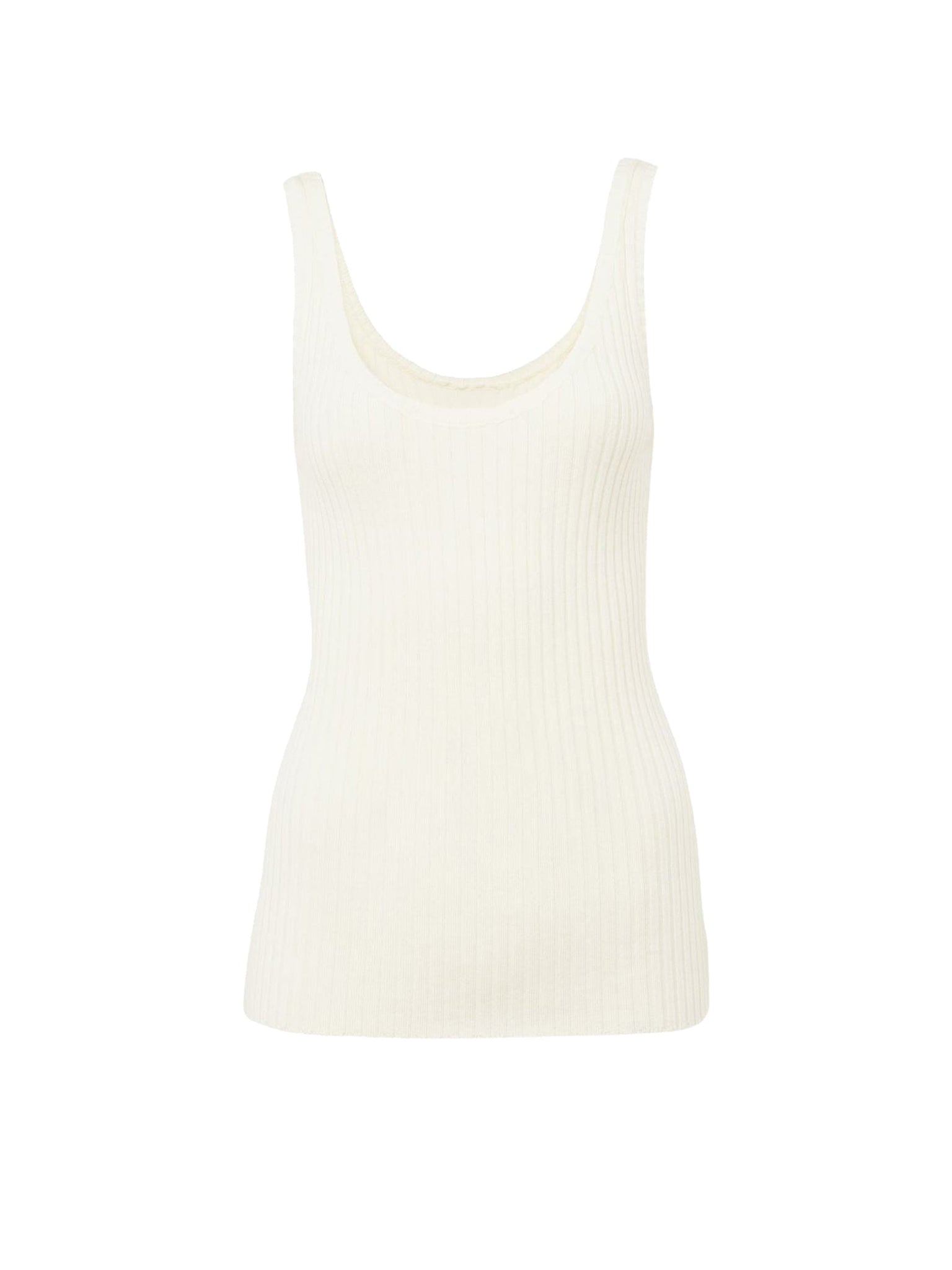 Débardeur cotelé en laine - Lovely White