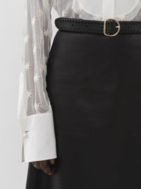 Chemise à plastron en soie - Iconic Milk