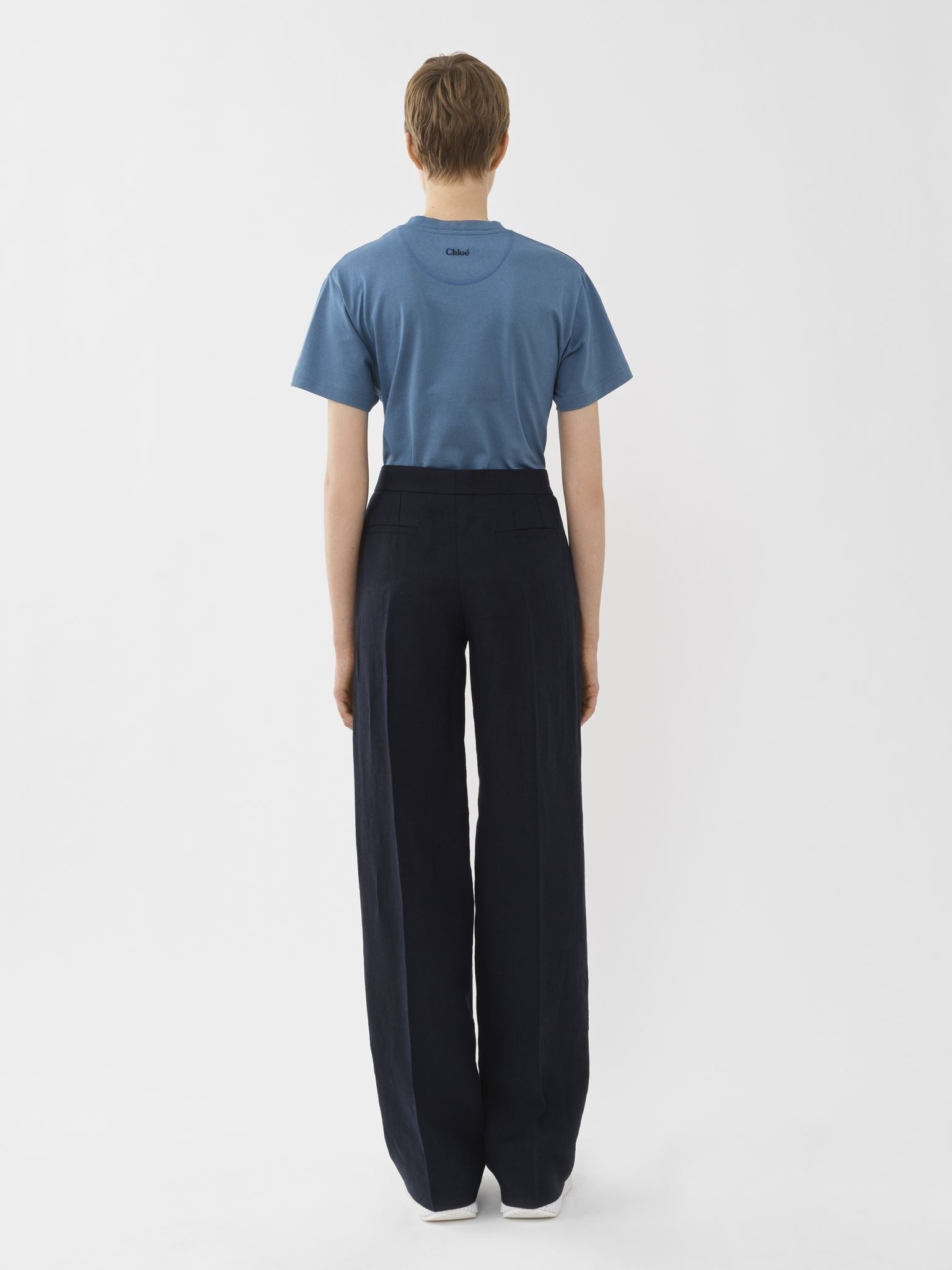 T-shirt col rond - Bleu Pur