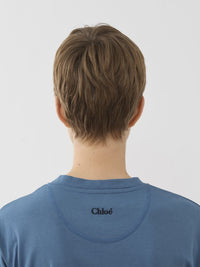 T-shirt col rond - Bleu Pur
