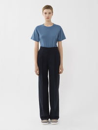 T-shirt col rond - Bleu Pur