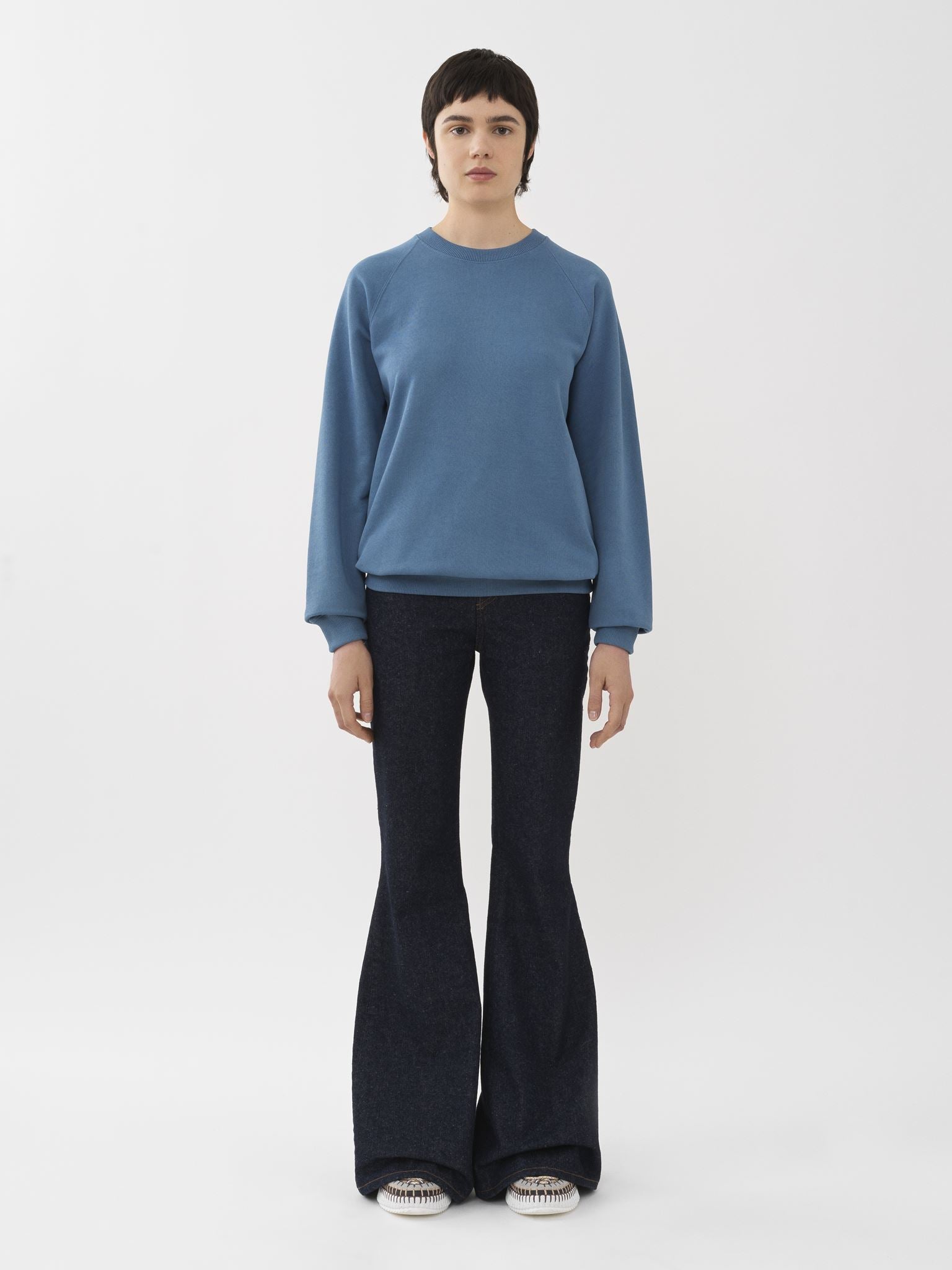 Sweat col rond - Bleu Pur