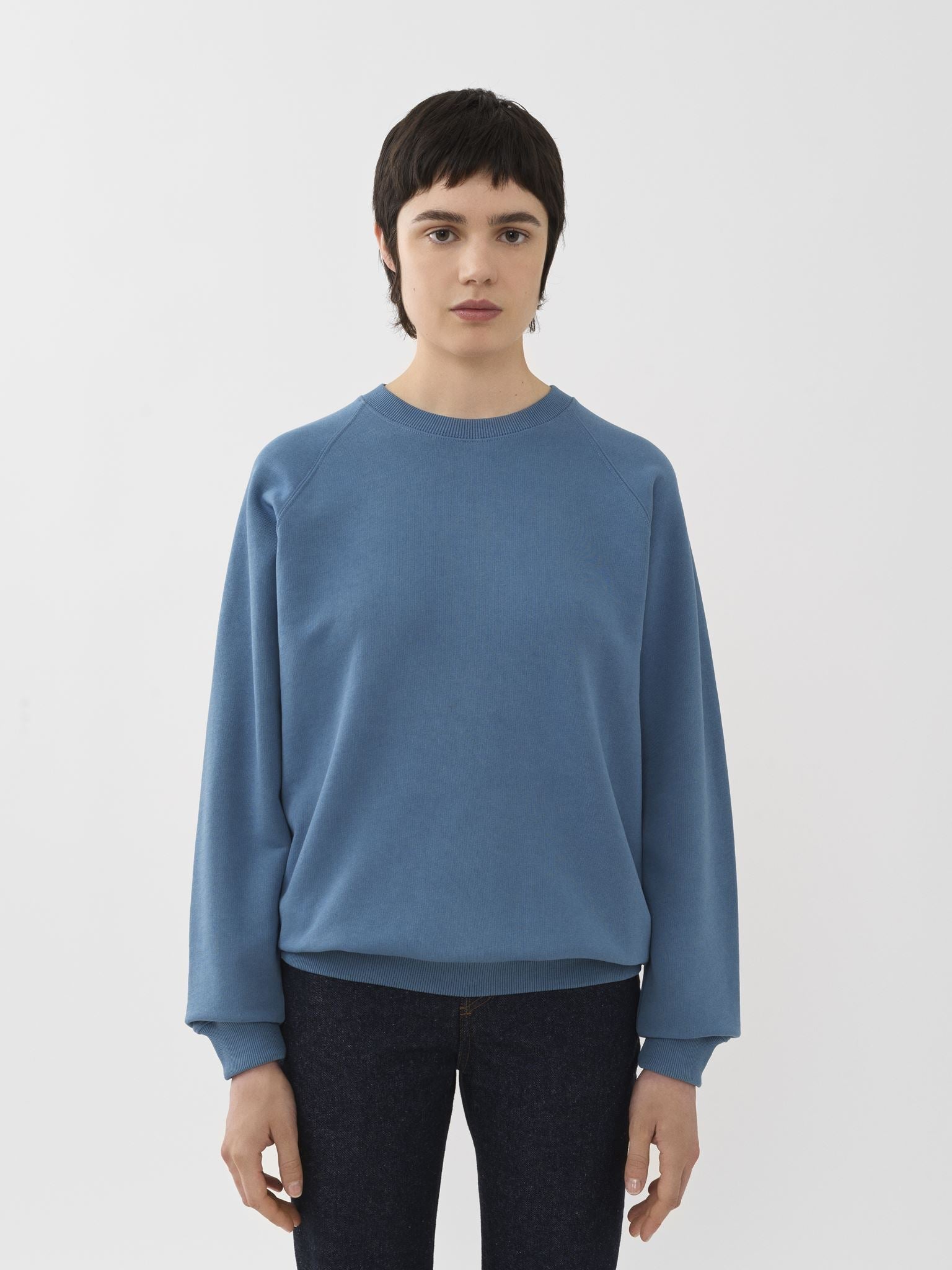 Sweat col rond - Bleu Pur