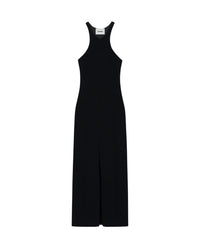 Robe midi Elia ajustée à col licou - Black