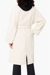 Manteau ceinturé à la taille - Écru