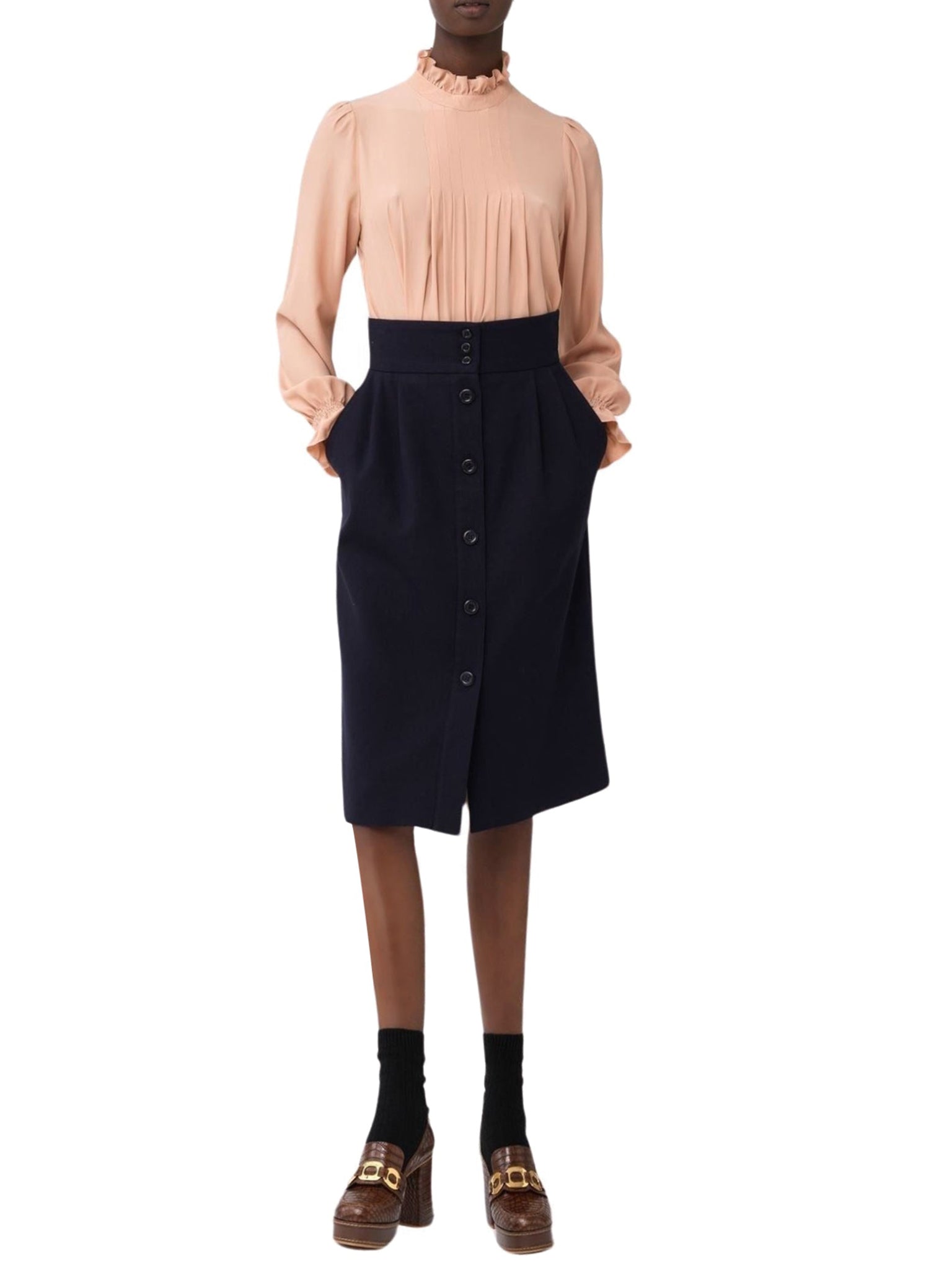 Jupe crayon - Ink Navy