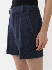 Short costume en lin - Deep Ocean
