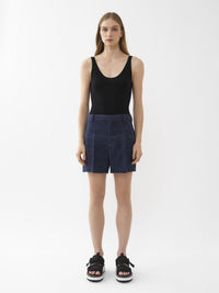 Short costume en lin - Deep Ocean