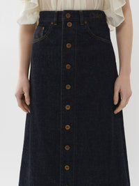 Jupe midi trapèze Agung - Iconic Navy