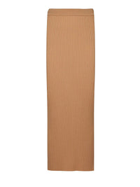 Jupe tube en laine - Worn Brown