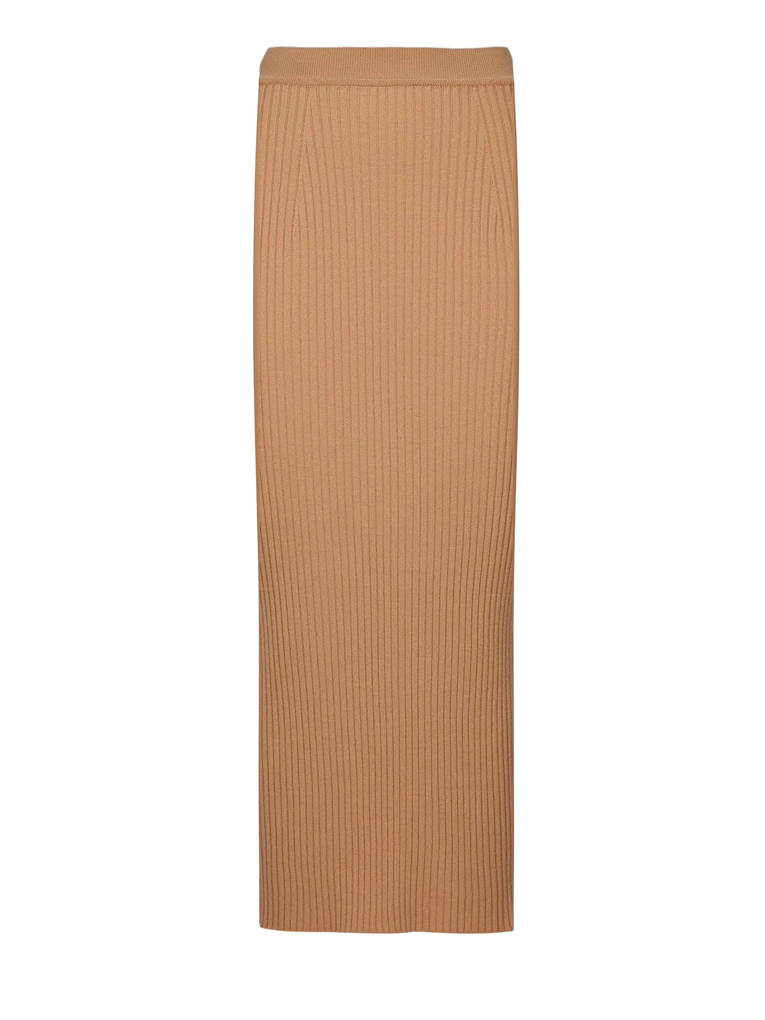 Jupe tube en laine - Worn Brown