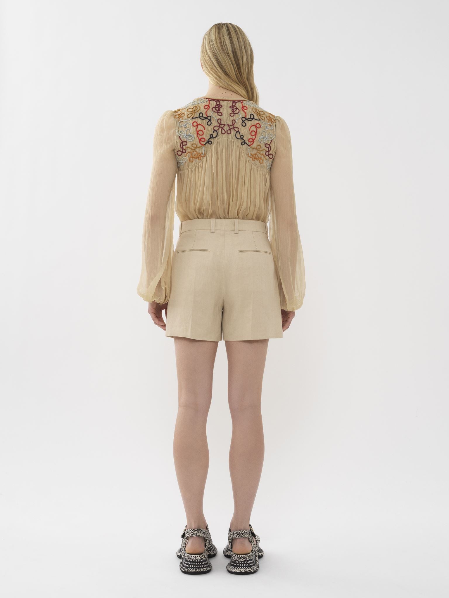 Short costume en lin - Brun Secret