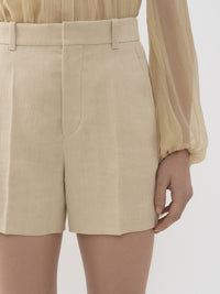 Short costume en lin - Brun Secret