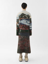 Jupe droite en cachemire - Poppy Red