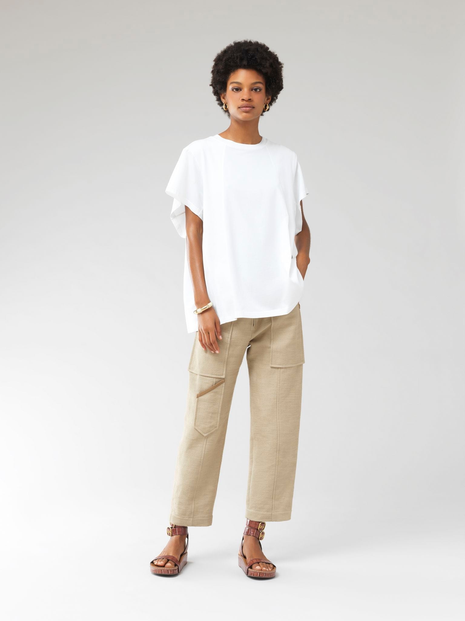 Pantalon boyfriend - Kaki Brumeux