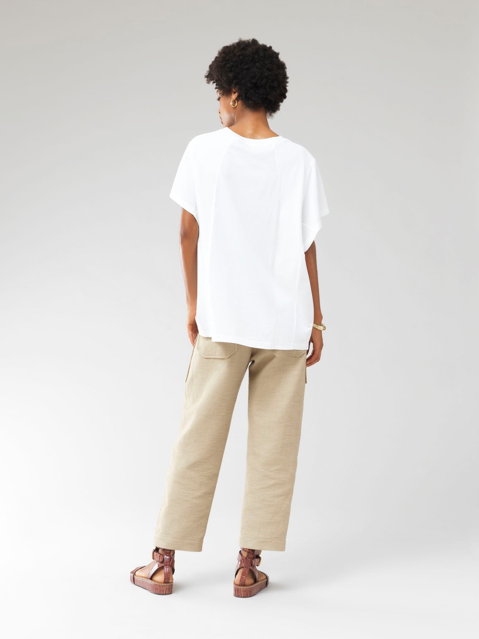 Pantalon boyfriend - Kaki Brumeux