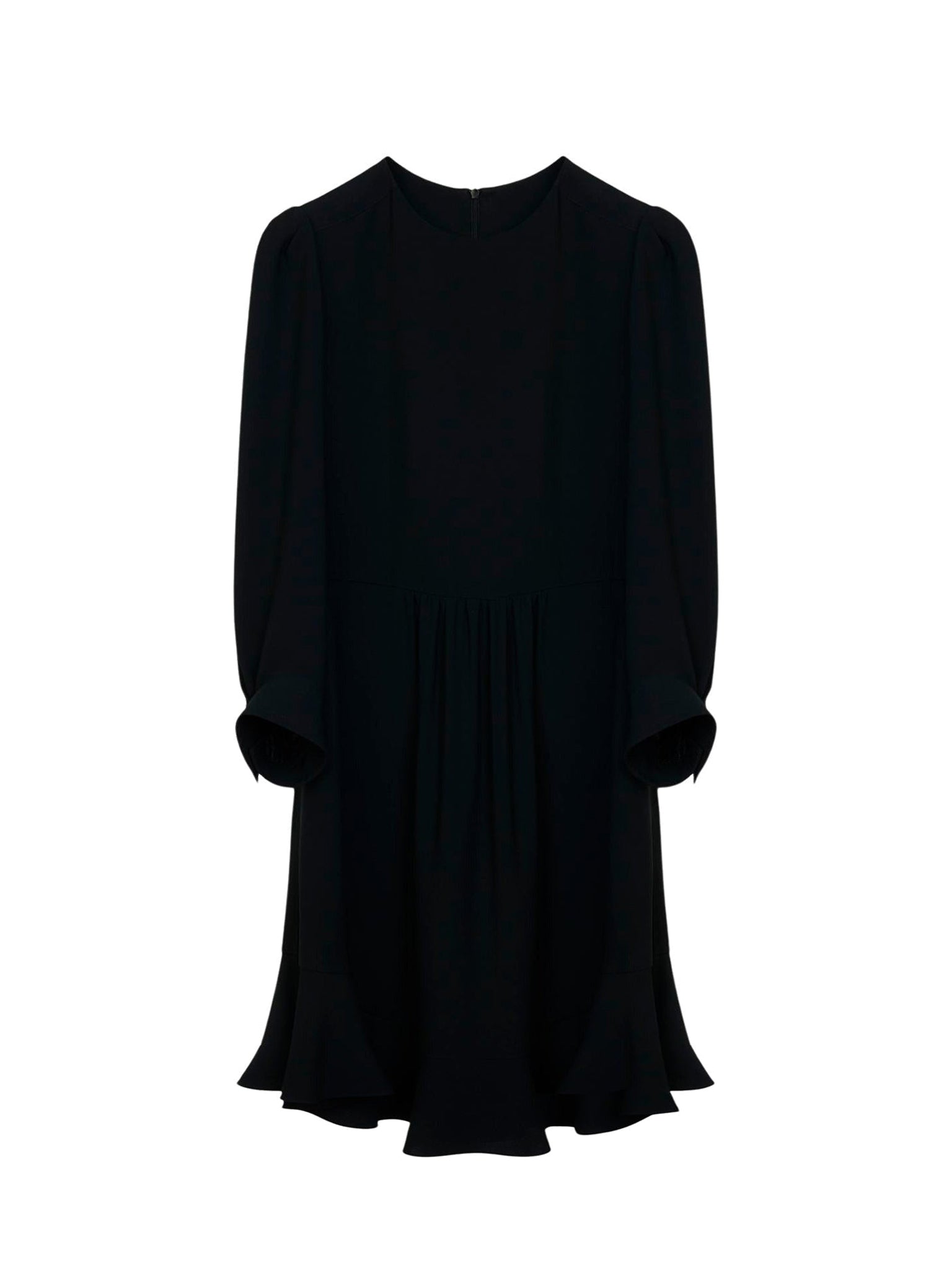 Robe manches trois-quarts en soie - Noir