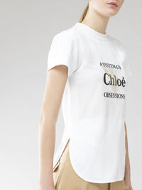 T-shirt cintré à imprimé - White