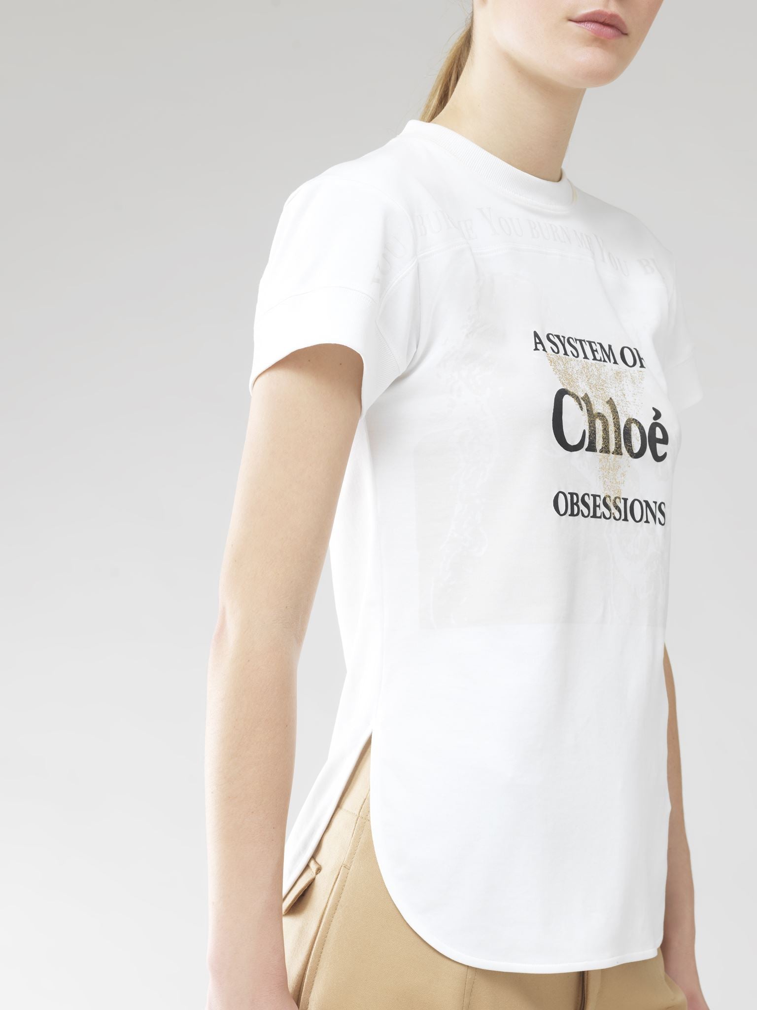 T-shirt cintré à imprimé - White