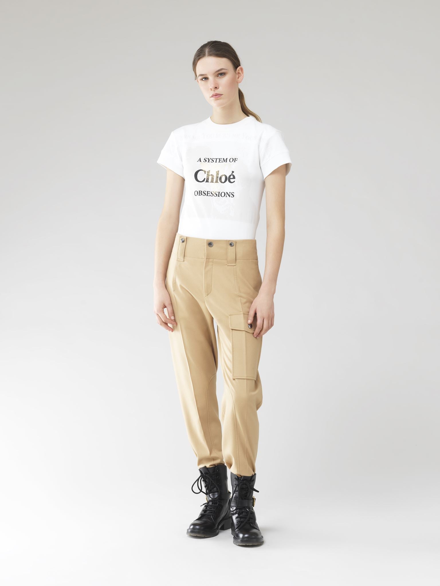 T-shirt cintré à imprimé - White