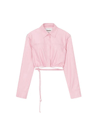 Chemise courte Donna à nouer - Pink