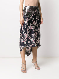 Jupe asymétrique pailletée - Black Sakura