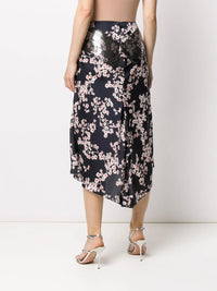 Jupe asymétrique pailletée - Black Sakura