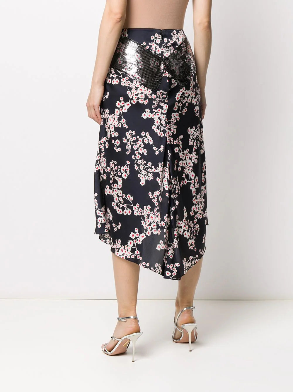 Jupe asymétrique pailletée - Black Sakura