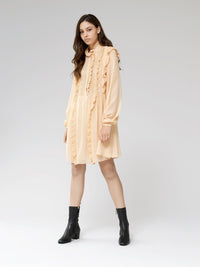 Robe plissée en soie - Biscuit Pink