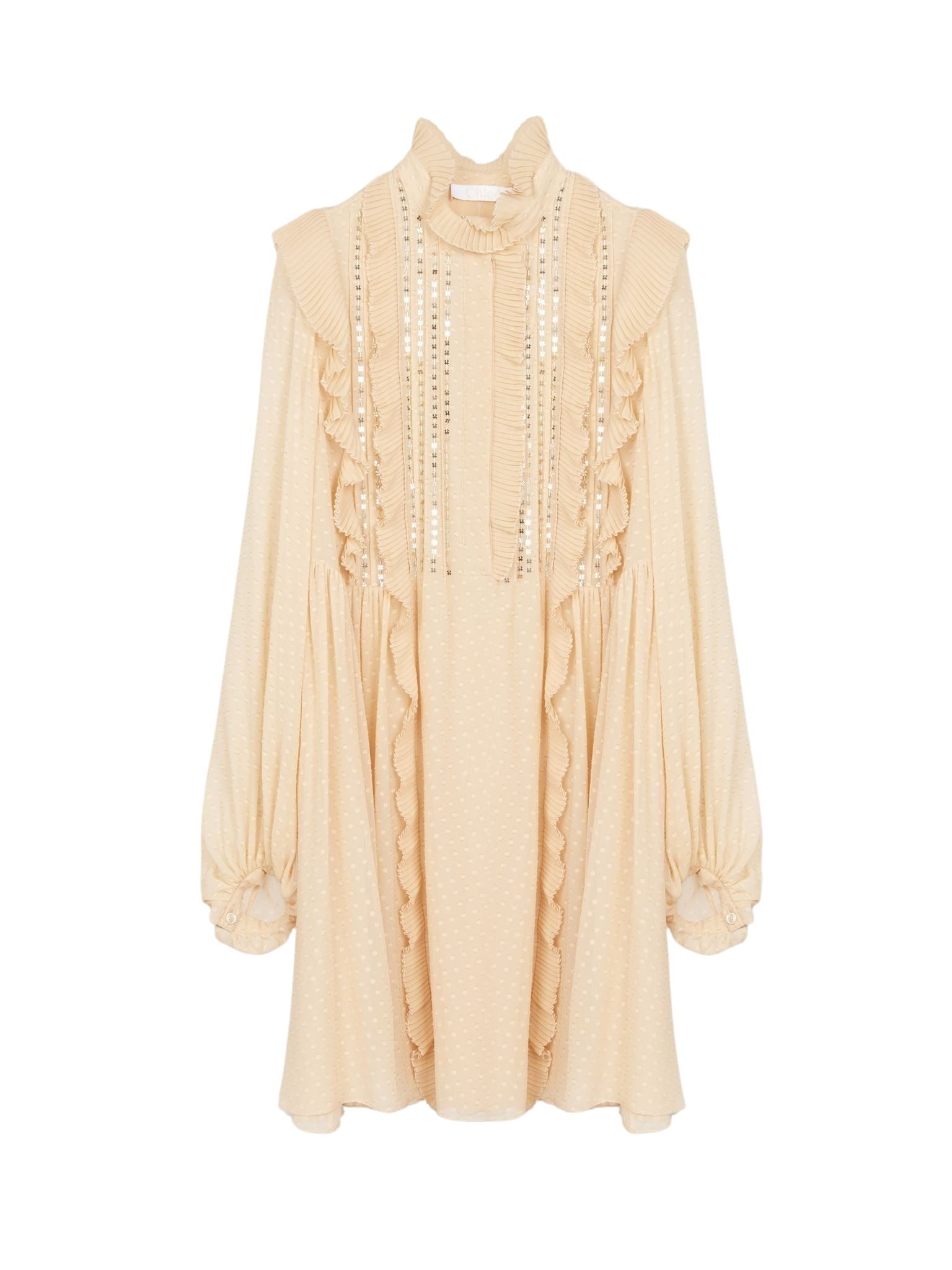 Robe plissée en soie - Biscuit Pink