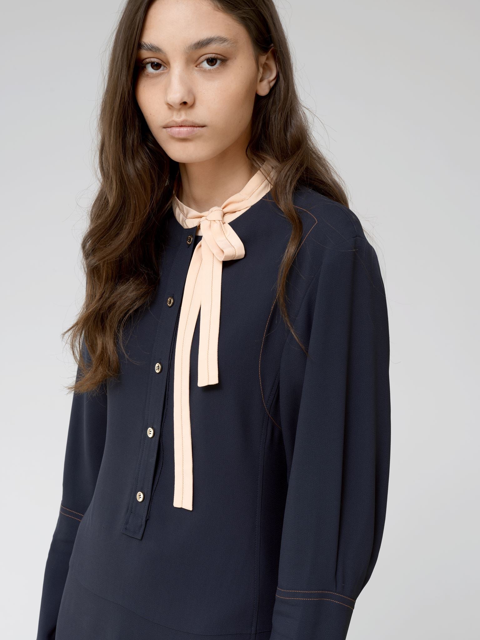 Robe lavallière - Bleu Abysse