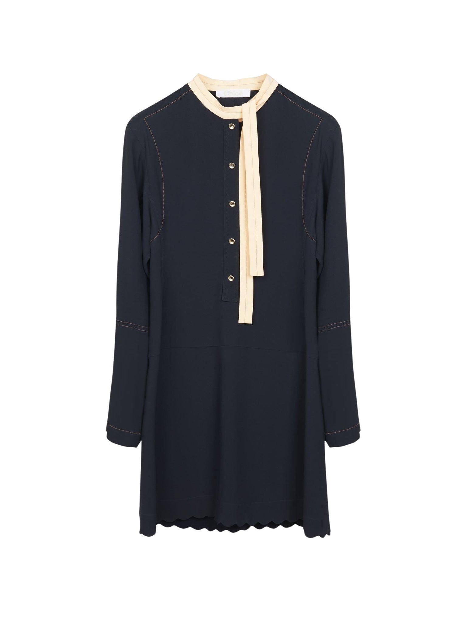 Robe lavallière - Bleu Abysse