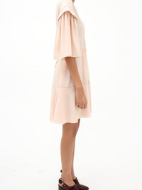 Robe fluide à manches courtes - Smoky Rose