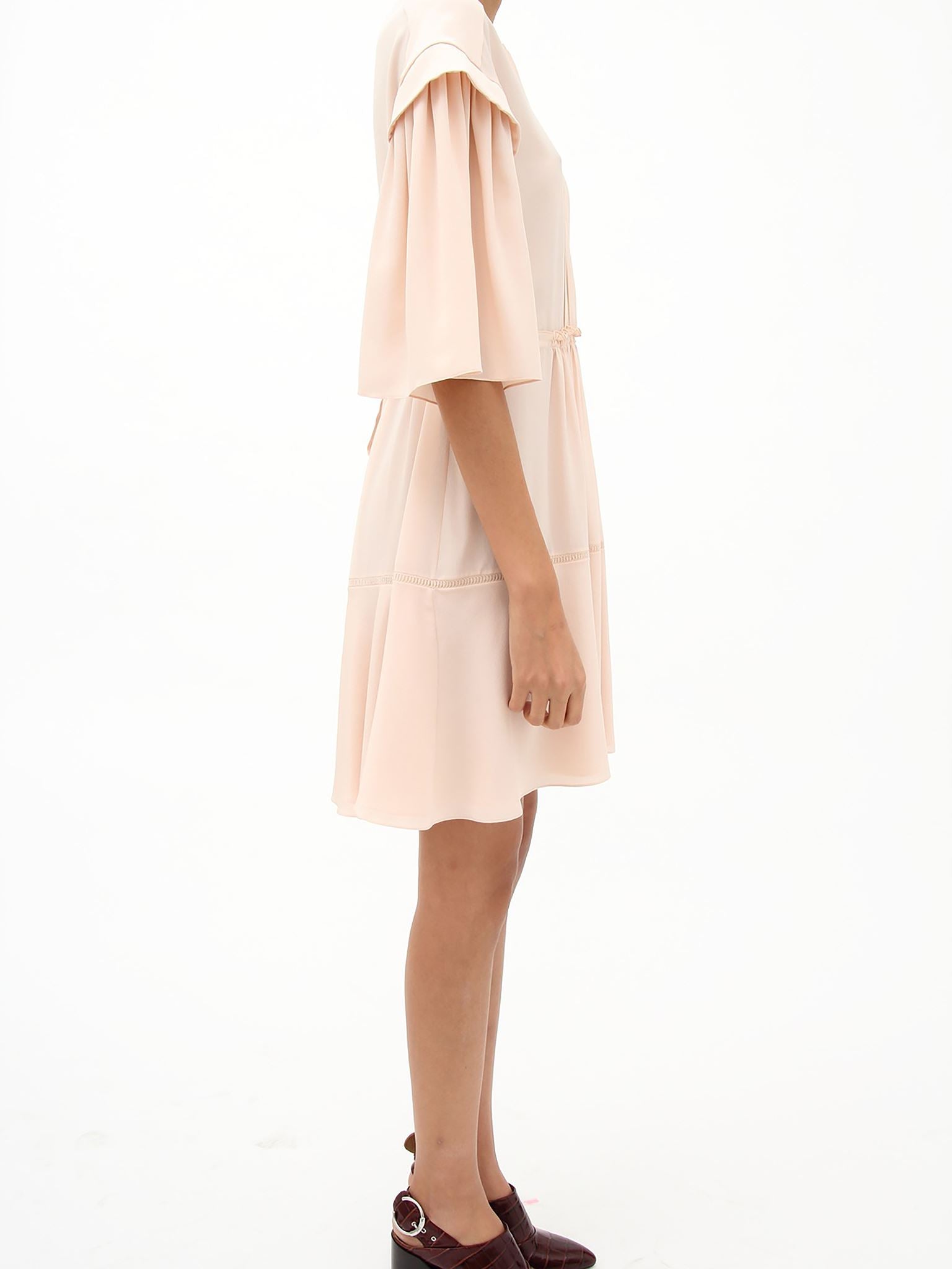 Robe fluide à manches courtes - Smoky Rose