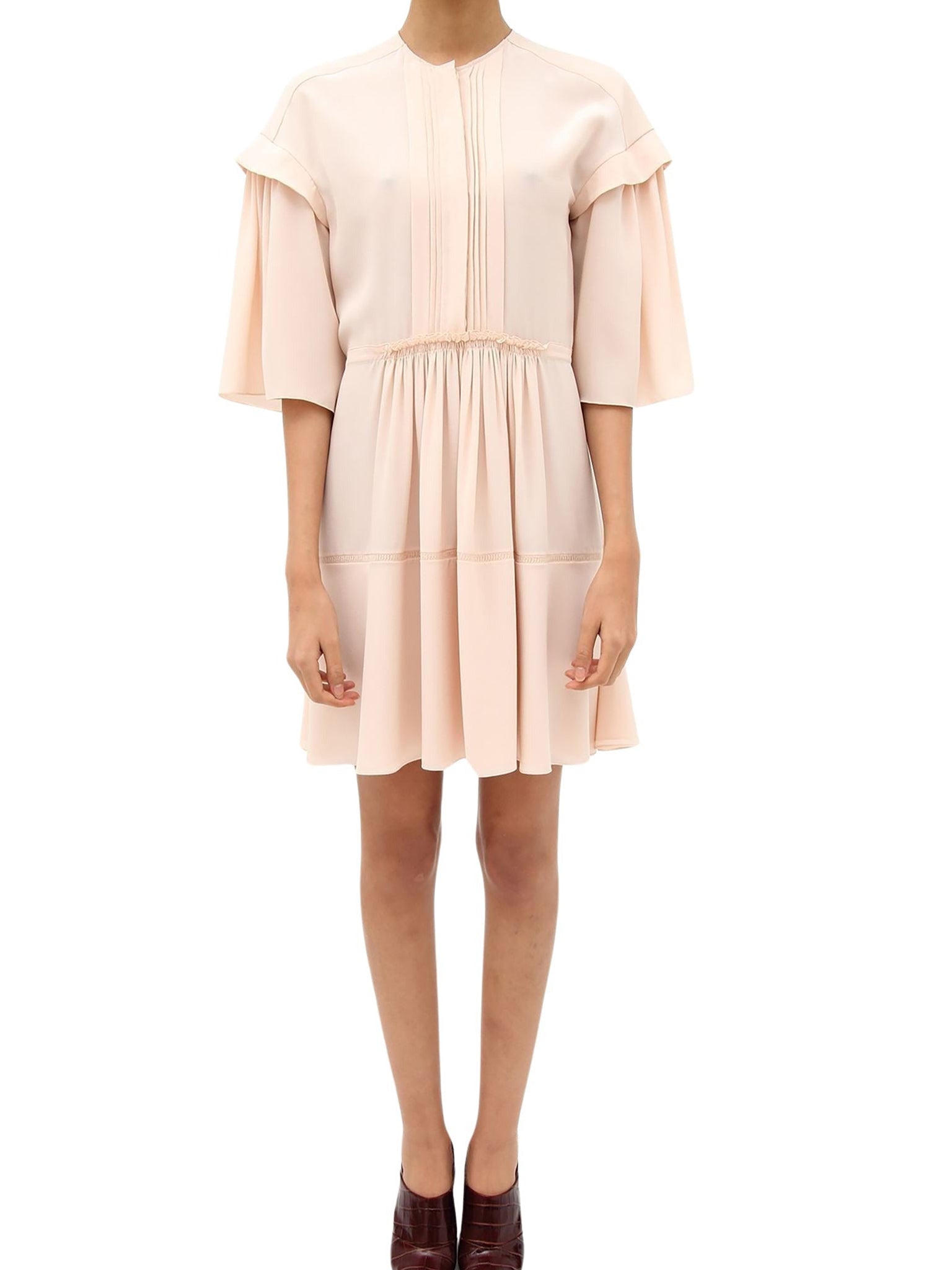 Robe fluide à manches courtes - Smoky Rose