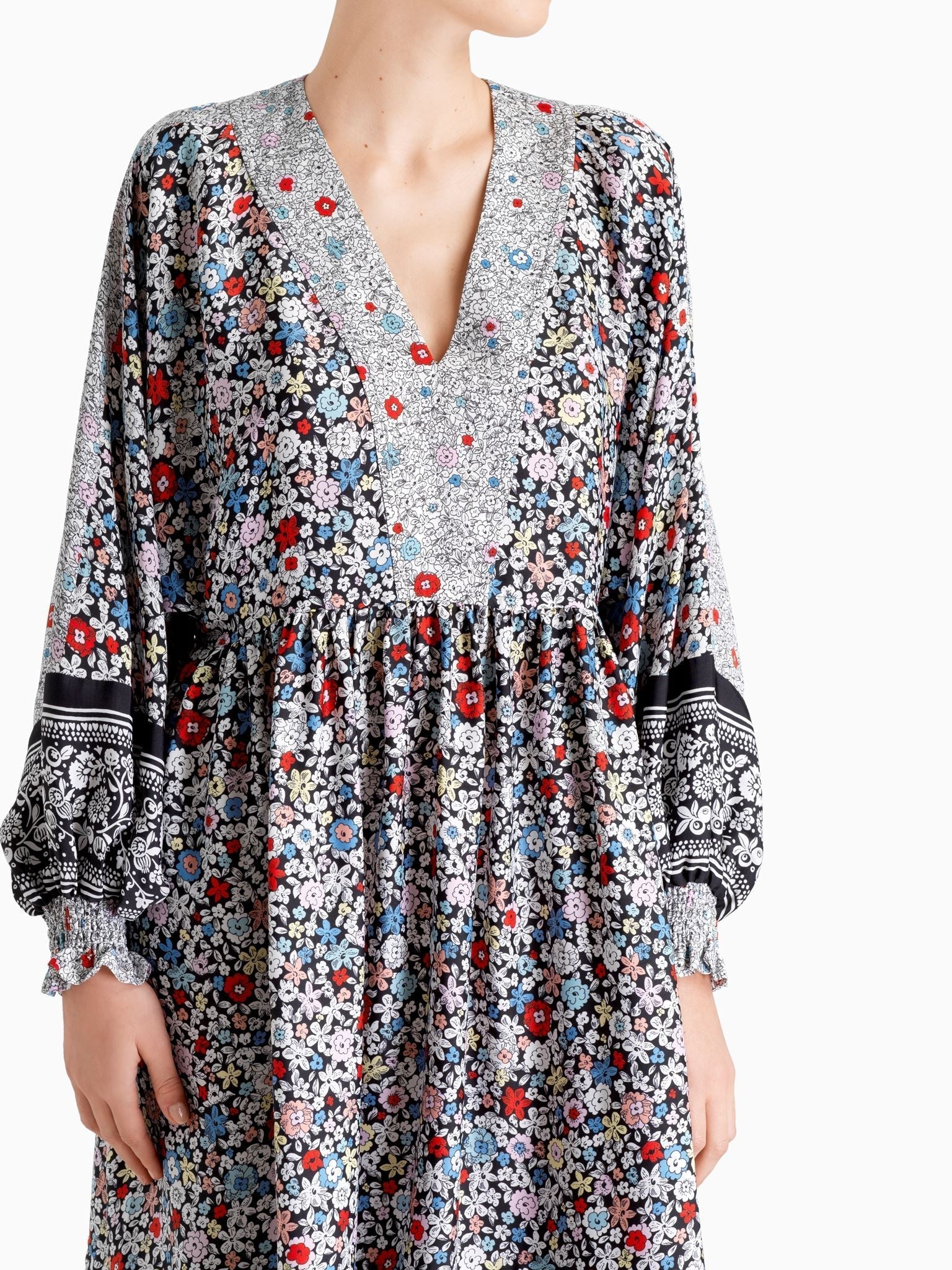Robe longue bohème - Multicolor Black