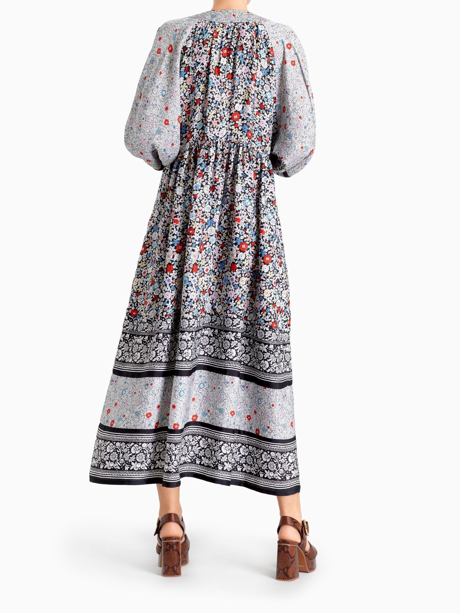 Robe longue bohème - Multicolor Black