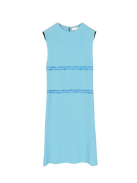 Robe midi en soie - Bleu Ombragé