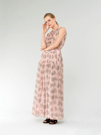 Robe plissée en soie - Rose Sauvage