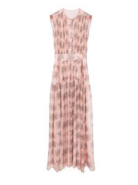 Robe plissée en soie - Rose Sauvage