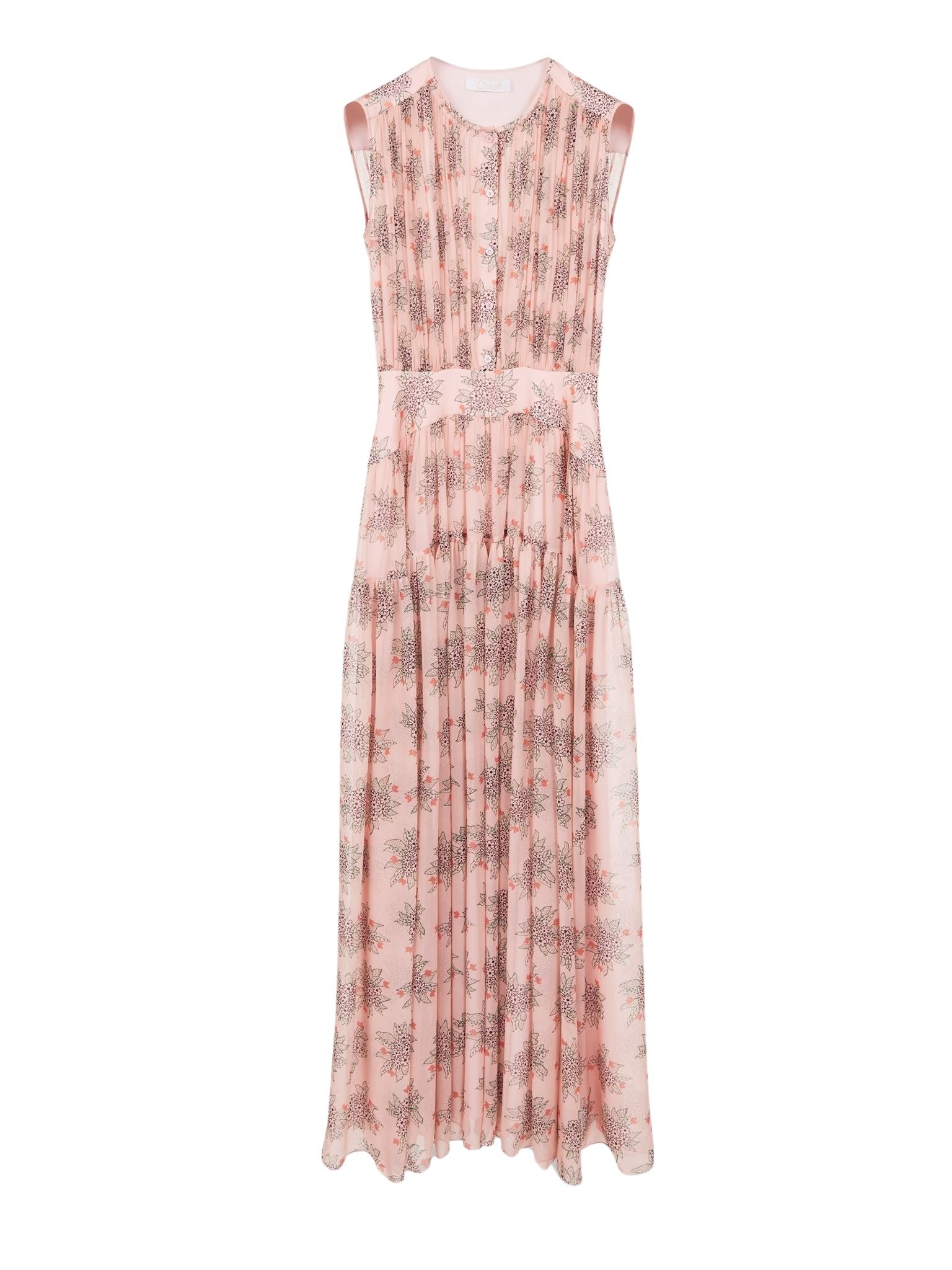 Robe plissée en soie - Rose Sauvage