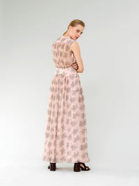 Robe plissée en soie - Rose Sauvage