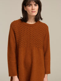 Robe en maille à manches longues - Canyon Brown