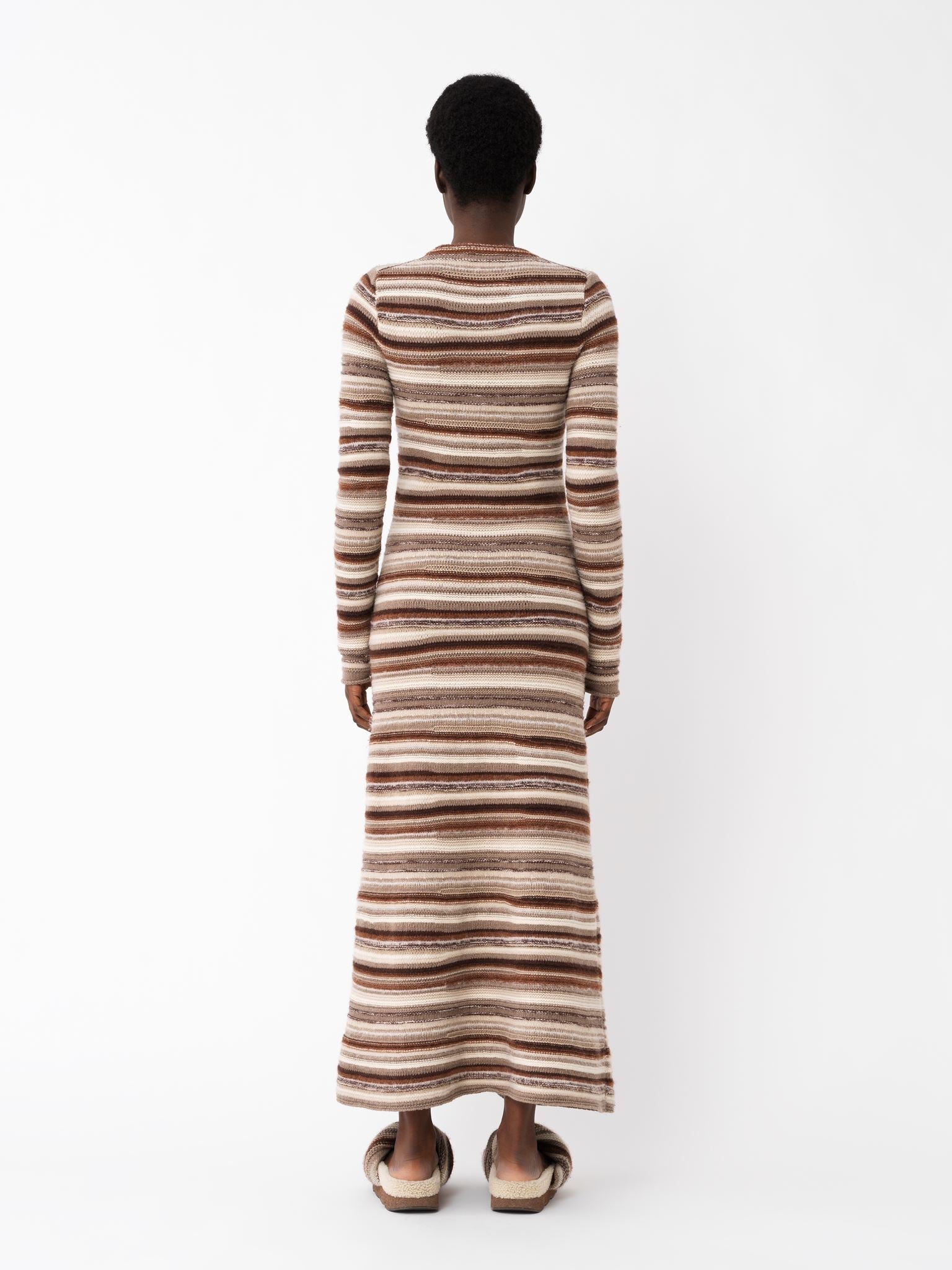 Robe manches longues en cachemire - Multicolor Grey